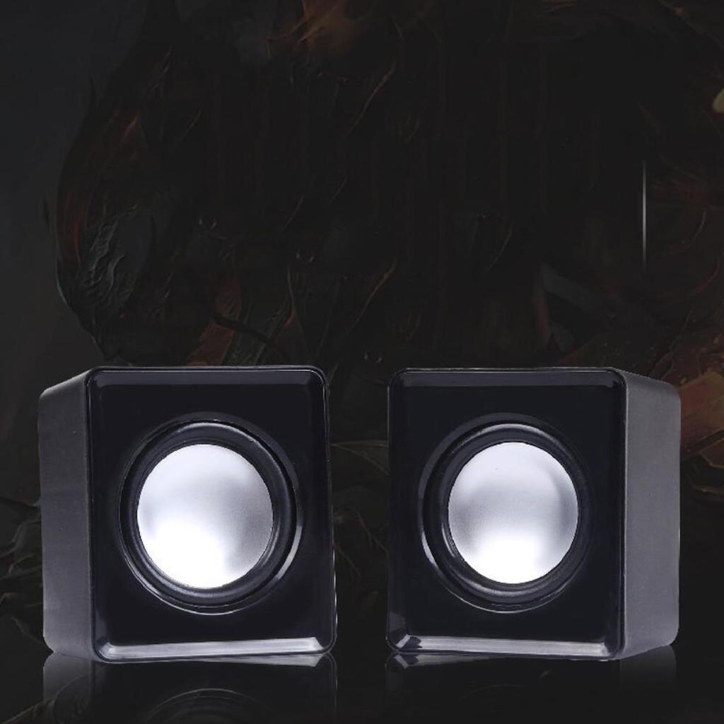 Mini Computer Speakers Stereo2.0 Subwoofer for Home Use Office Tablet  Red