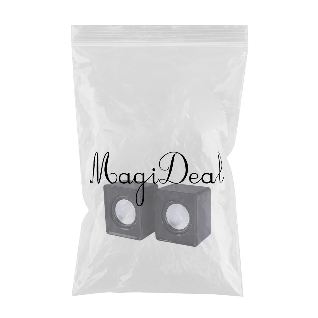 Mini Computer Speakers Stereo2.0 Subwoofer for Home Use Office Tablet  Black