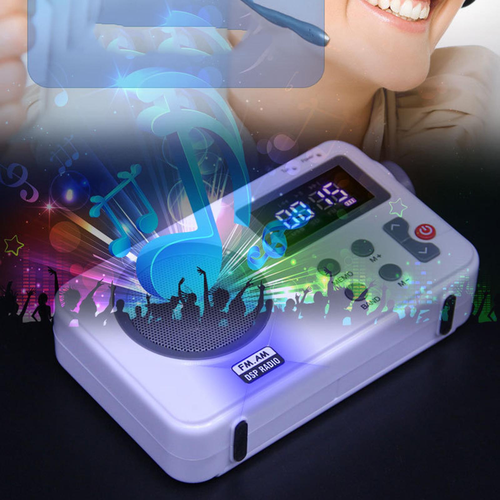 Portable AM LCD Display Big Speaker Earphone Plug for Gift Home Office