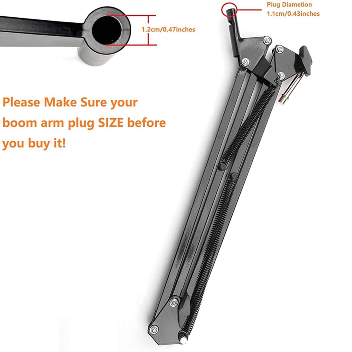 Wall Mount for Suspension Boom Arm Microphone Mobile Phone Stand Black