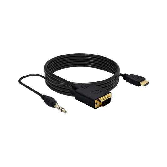 HDMI to VGA Adapter, Video Converter for PC Monitor HDTV With Audio 6Ft