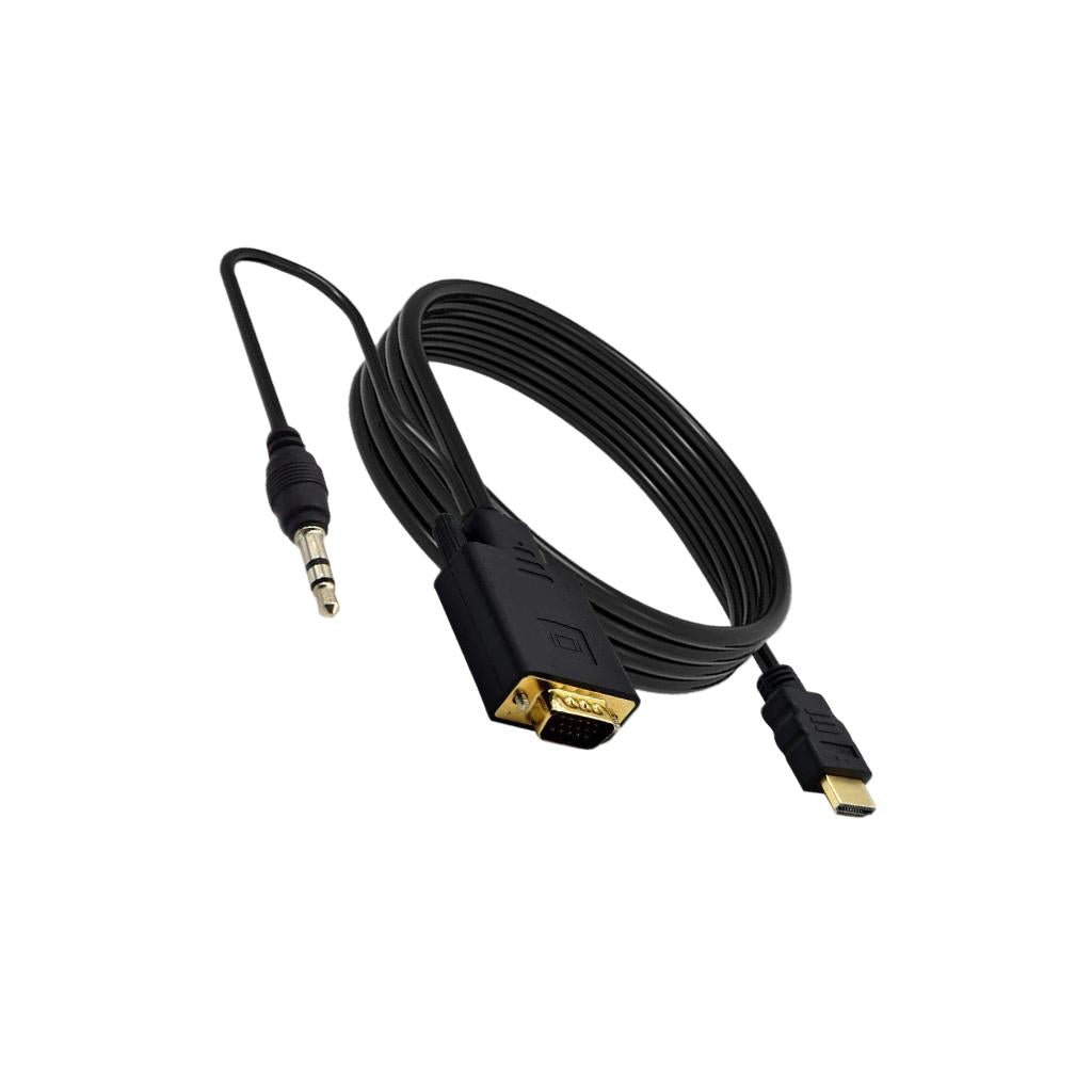 HDMI to VGA Adapter, Video Converter for PC Monitor HDTV With Audio 10Ft