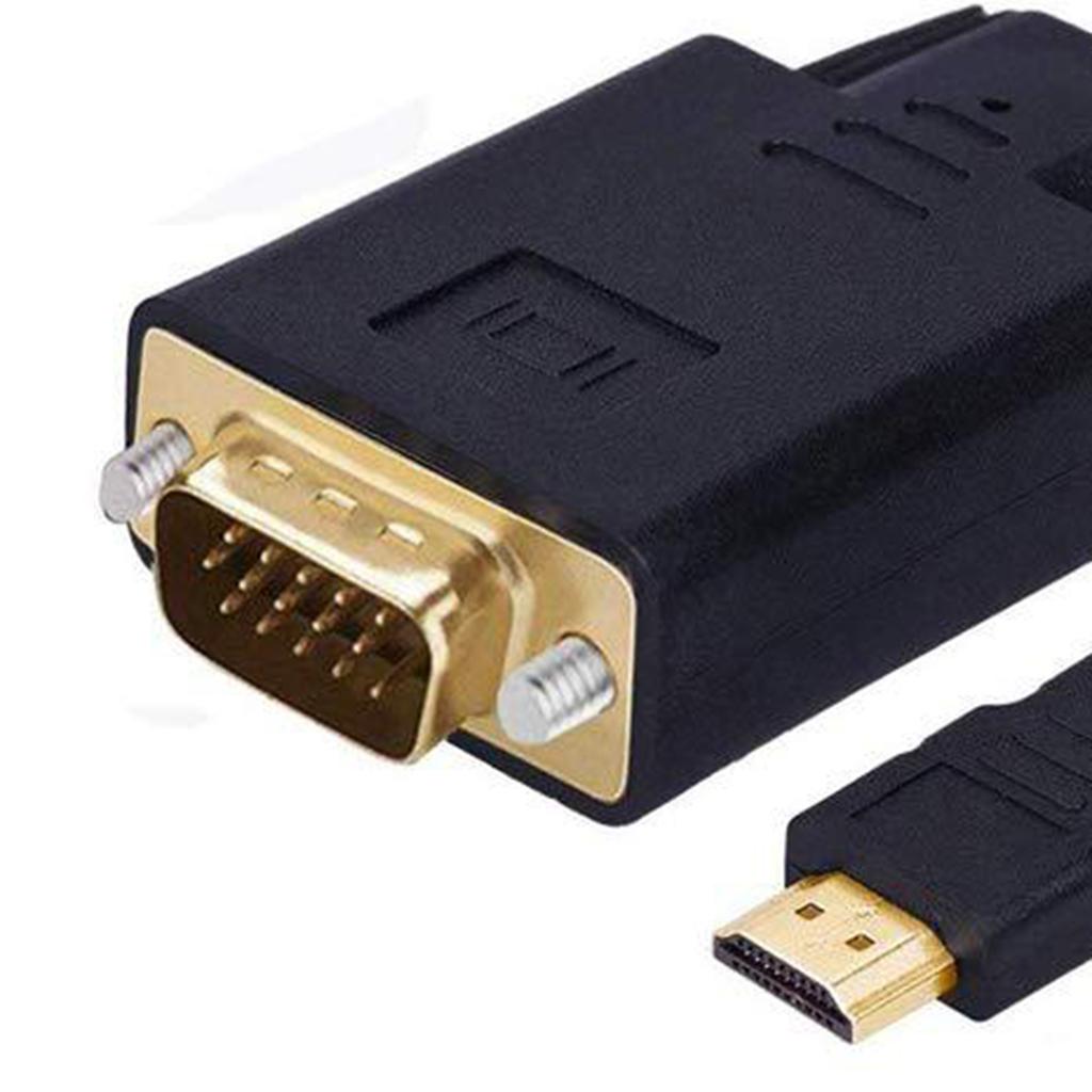 HDMI to VGA Adapter, Video Converter for PC Monitor HDTV With Audio 10Ft