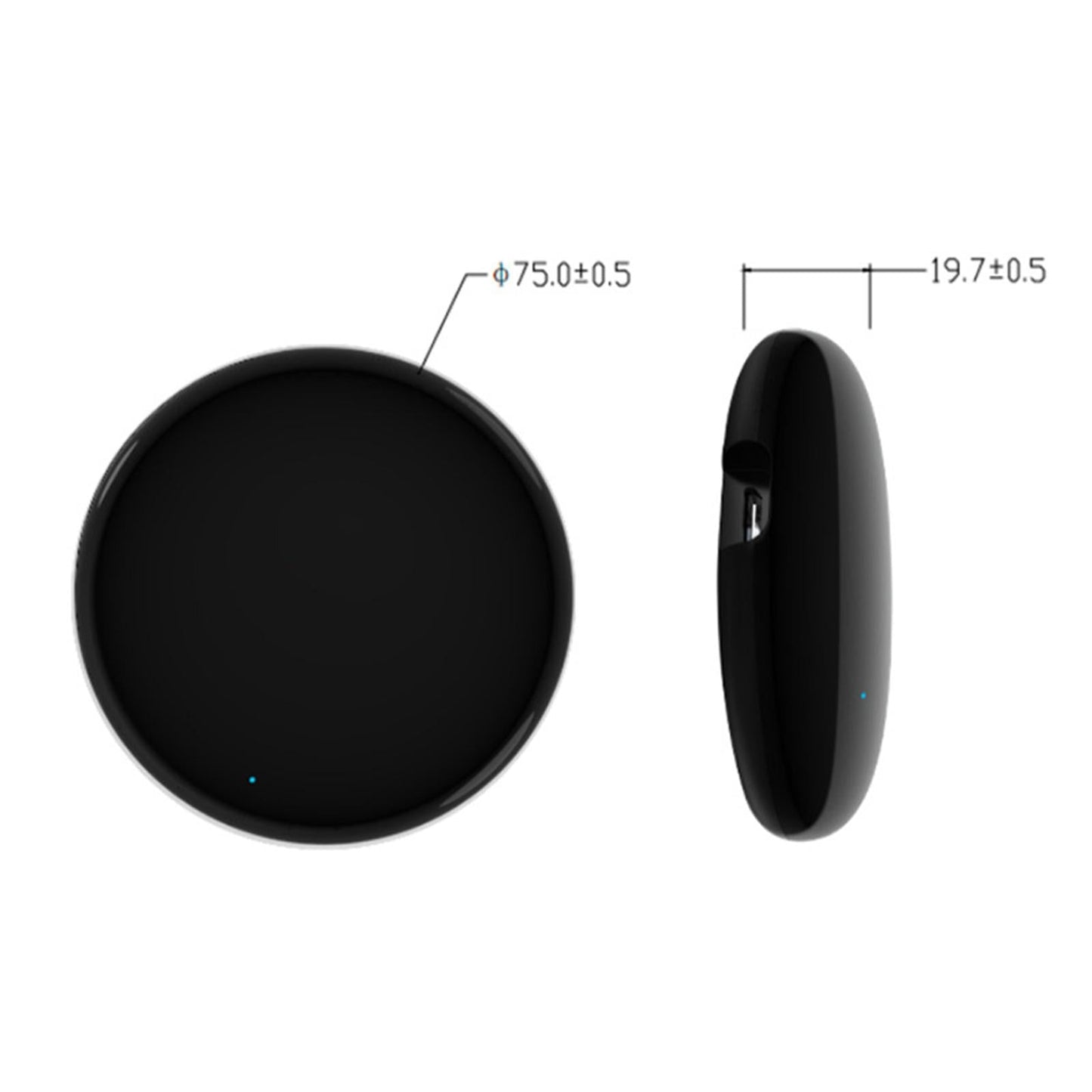 Plastic Round WiFi Smart Wireless IR Remote IR 38KHz for Air Conditioner DVD