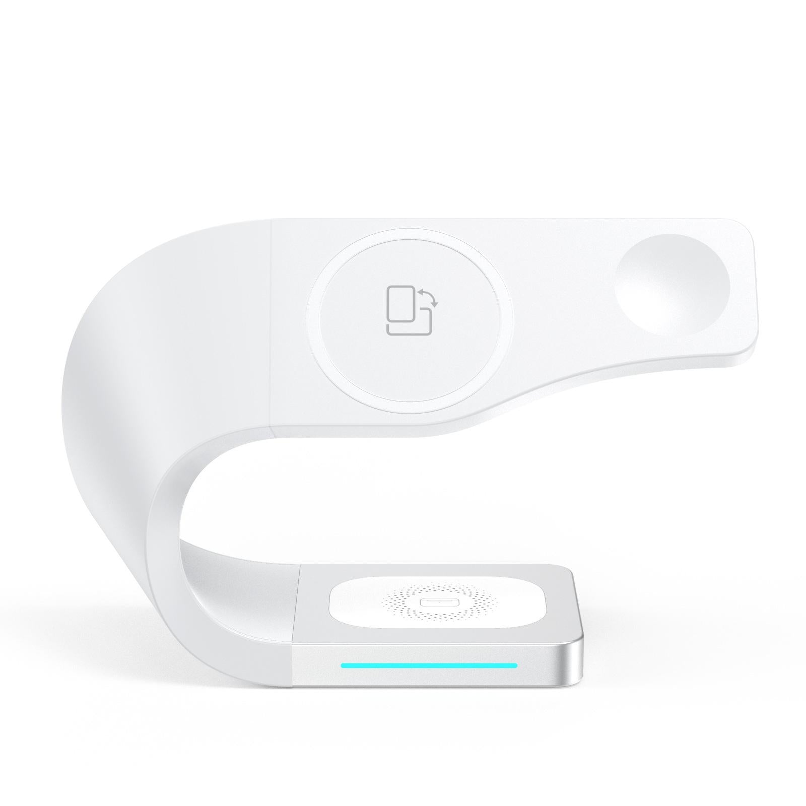 4 IN 1 Wireless Charger Dock Stand For iPhone 12 11 Pro XS MAX XR X 8 White