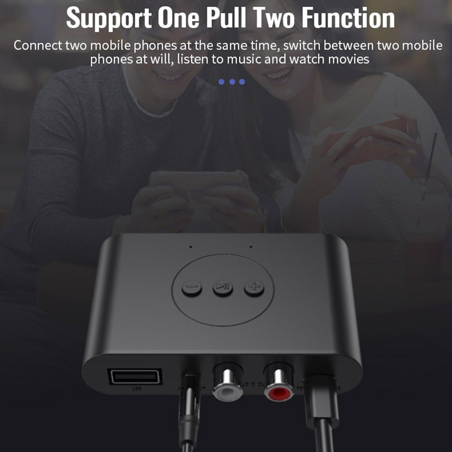 Wireless Bluetooth 5.0 Adapter 3.5mm Aux Stereo Audio Receiver U Disk Play