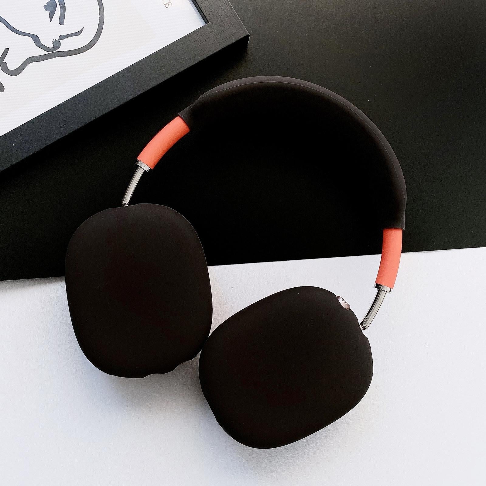 Silicone Case Ear Cups Cover for Airpods Max Headset Accessories Black