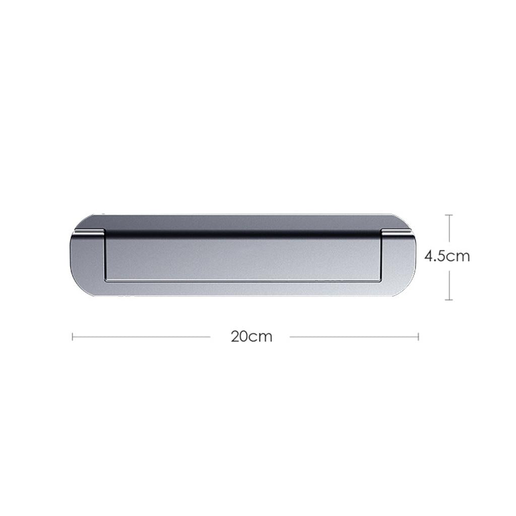 Foldable Laptop Stand Adjustable Height for Typing Cooling Office Use Grey