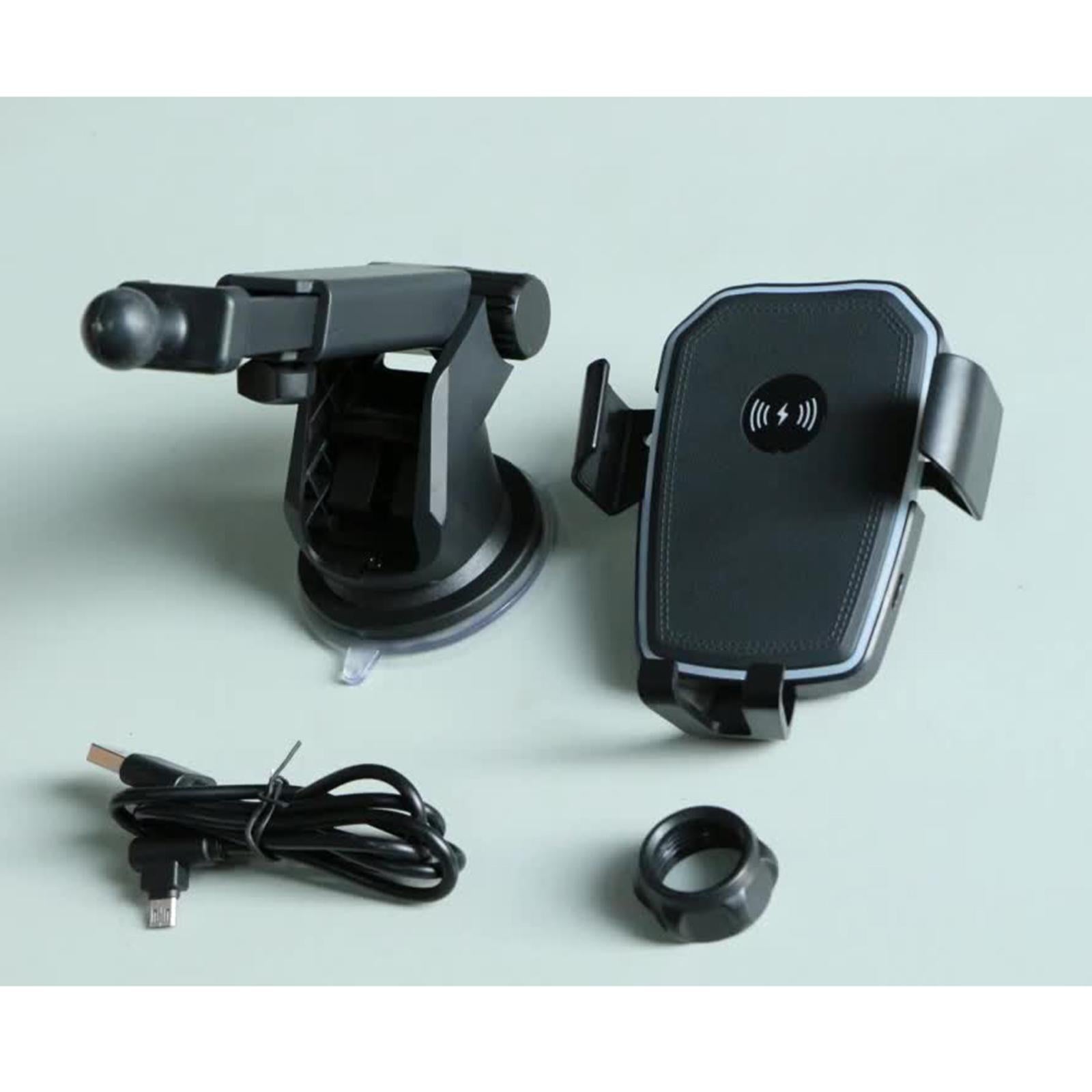 2 in1 Car Charger 10W Fast Charging Car Holder Mount Phone Holder for Phone Black