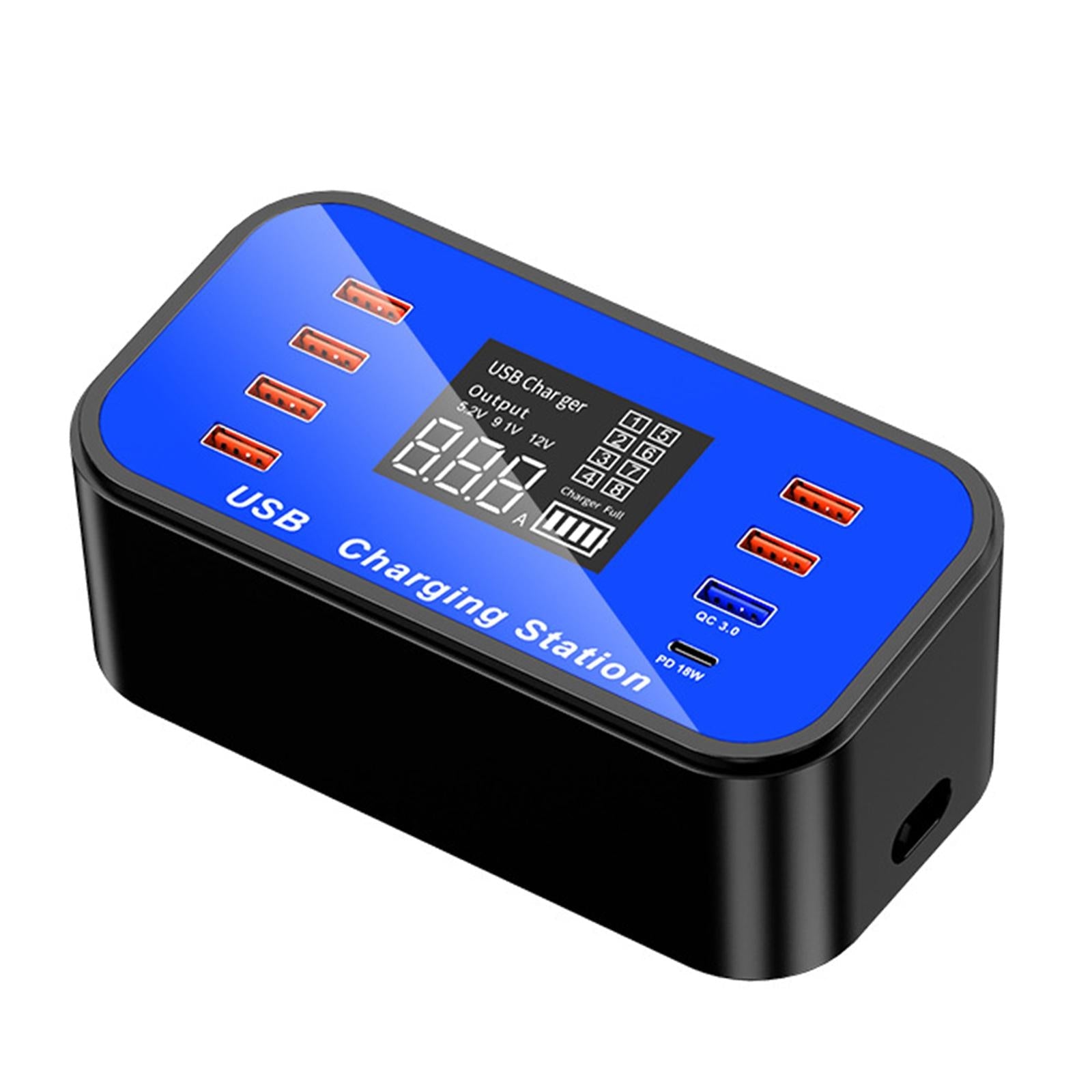 Multi Smart Fast USB Charger 8-Port Hub Charging Station Quick Charge Travel