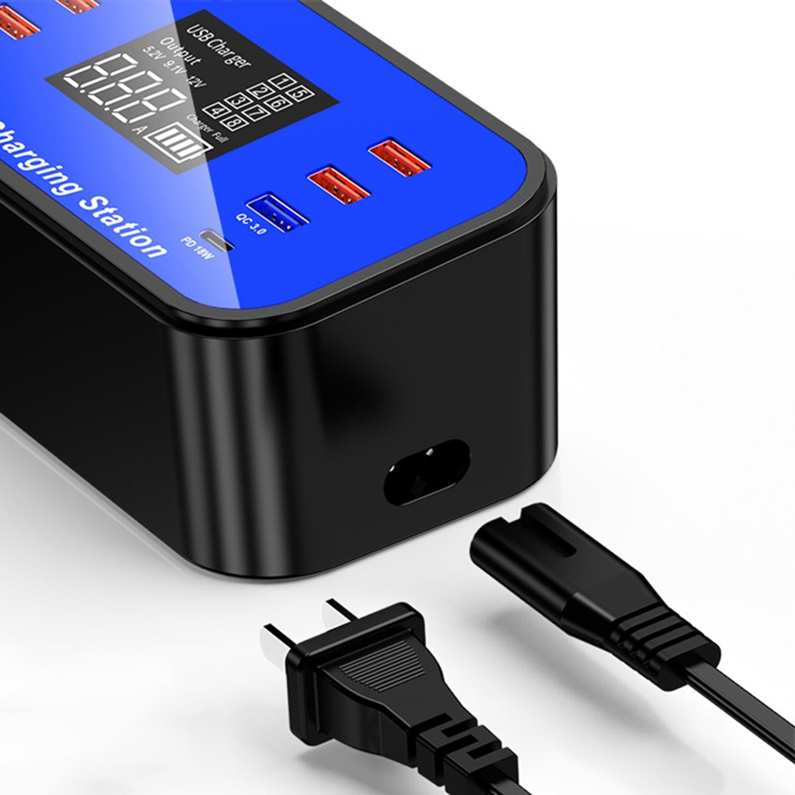 Multi Smart Fast USB Charger 8-Port Hub Charging Station Quick Charge Travel