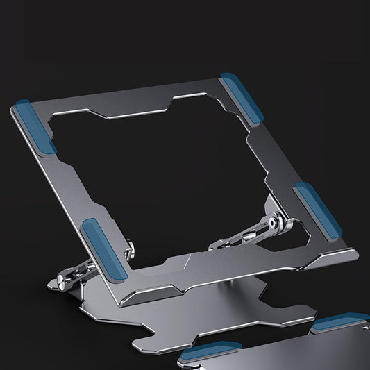 Portable Adjustable Multi-Angle Metal Laptop Stand Holder Riser for Home Gray