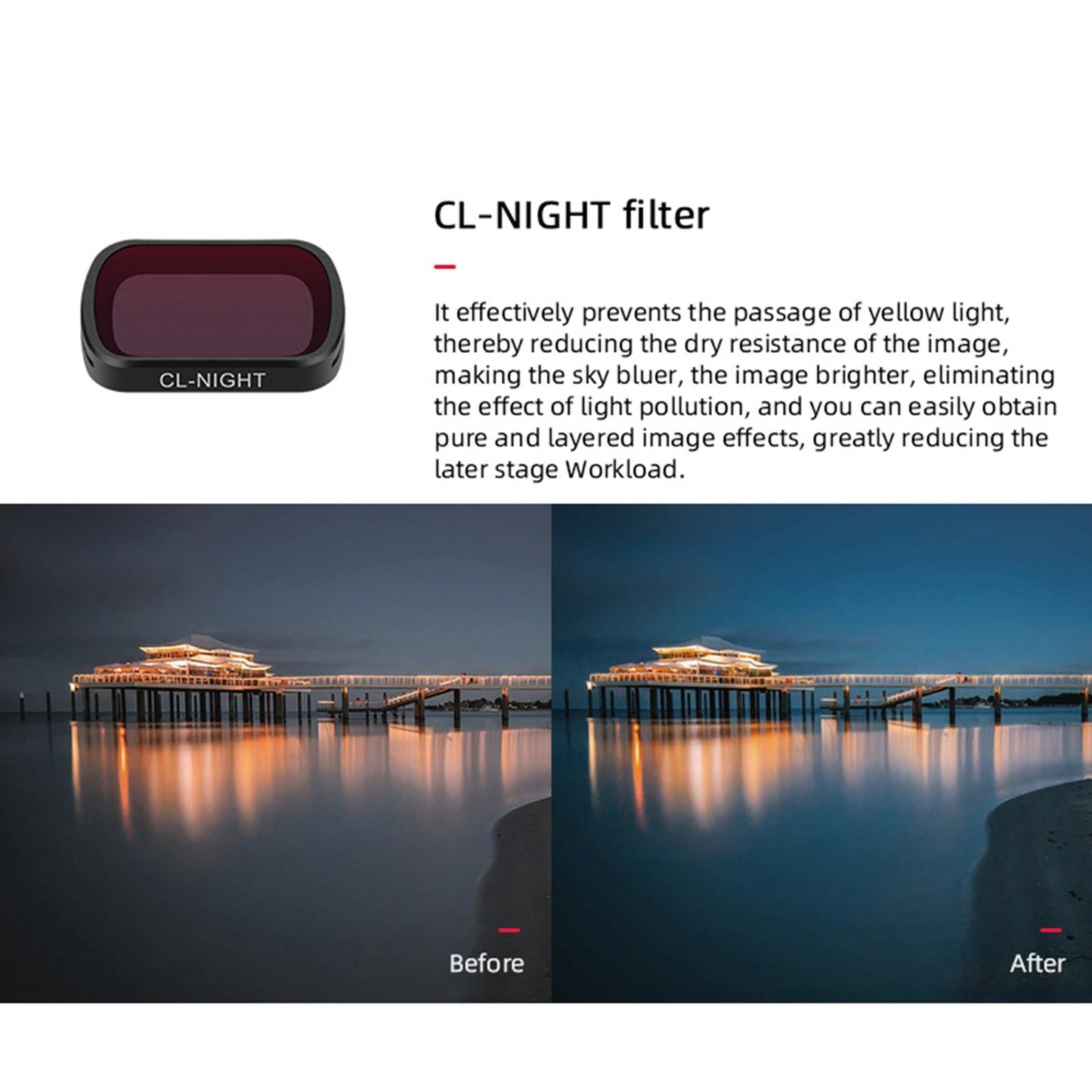 3-pack Lens Filter Kit Replaces for DJI POCKET 2 Metal Frame UV CPL ND8