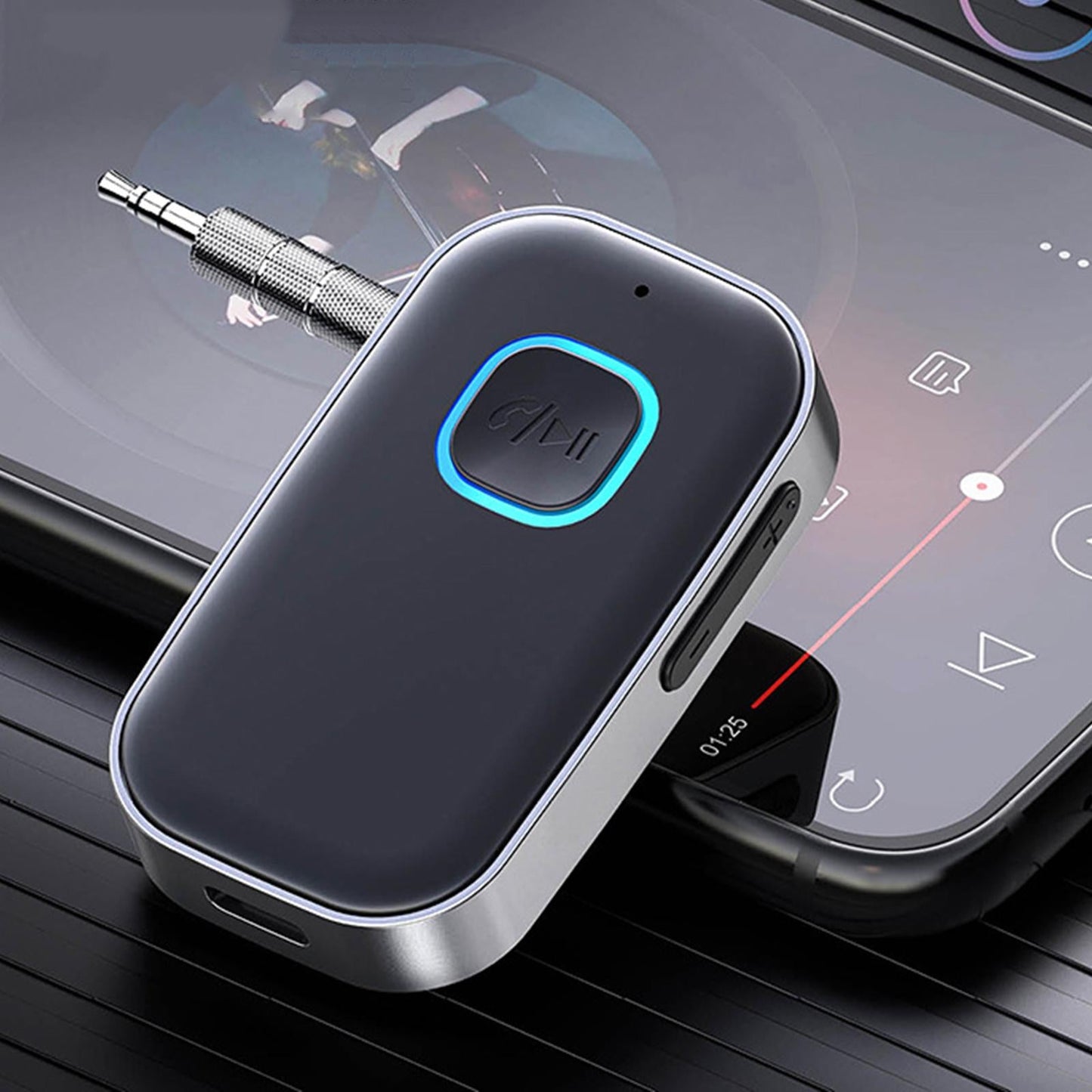 DSP Tech Bluetooth 5.0 Car Receiver AUX Adapter for Home Stereos Safe Drive