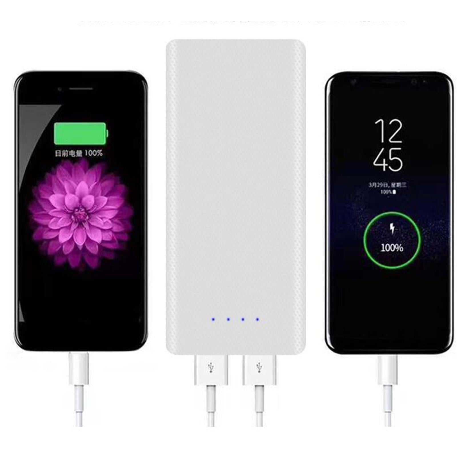 8 x18650 Power Bank Case Dual USB for All USB Devices Fast Charging Blue 2A