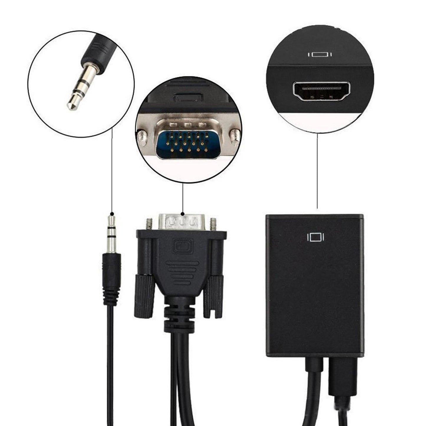 VGA to HDMI Converter VGA to HDMI for Computer Cell Phones for Raspberry Pi