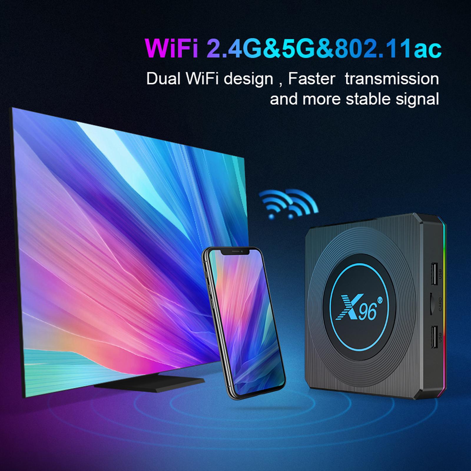 TV Media Player Amlogic S905X4 Android 11 4G 64GB Dual Wifi 4G 64G 100M US