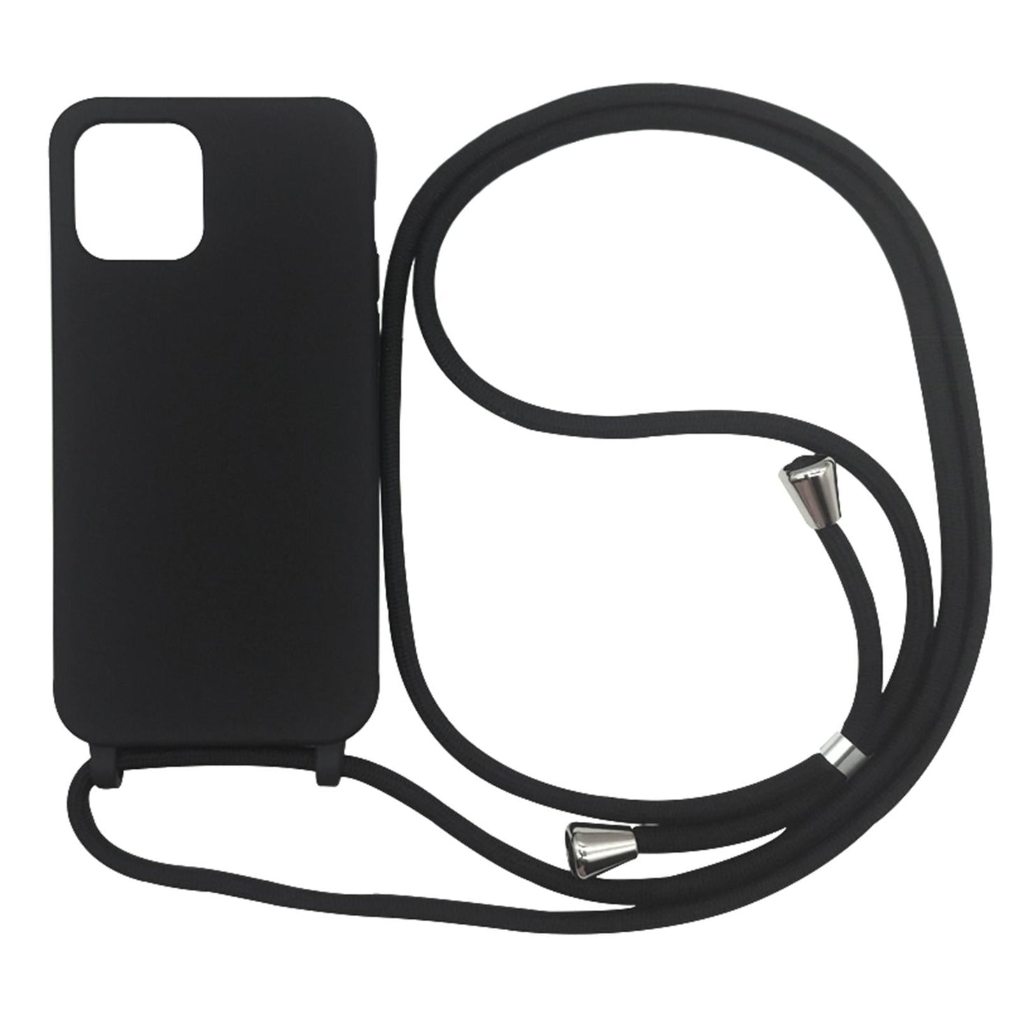Phone Shell with Lanyard Set for Smartphones for Phone 11  Black
