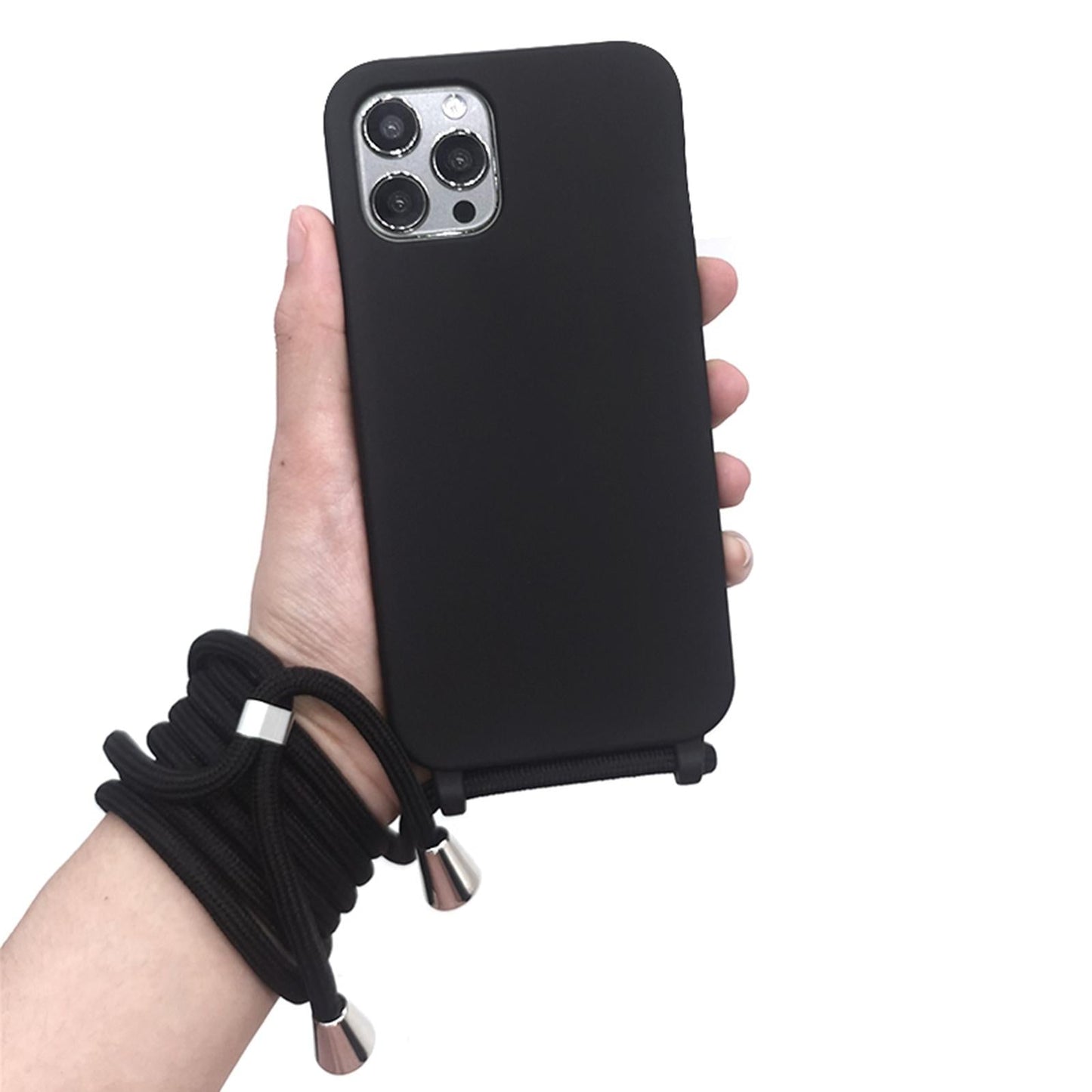 Phone Shell with Lanyard Set for Smartphones for Phone 11  Black