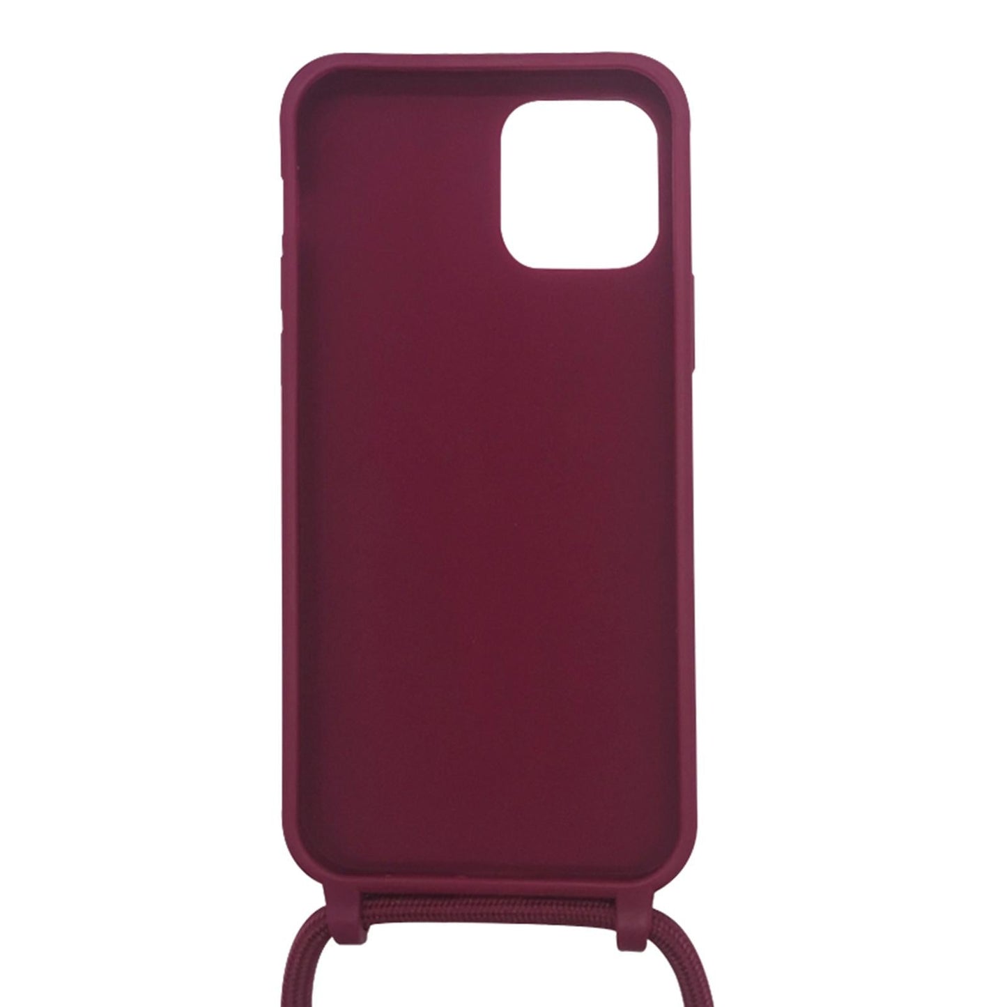 Phone Shell with Lanyard Set for Smartphones for Phone 12Pro Dark Red