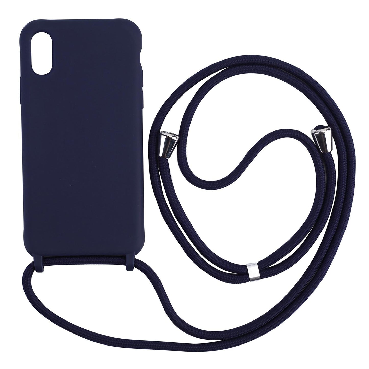 Phone Shell with Lanyard Set for Smartphones for Phone 12Pro Max Dark Blue