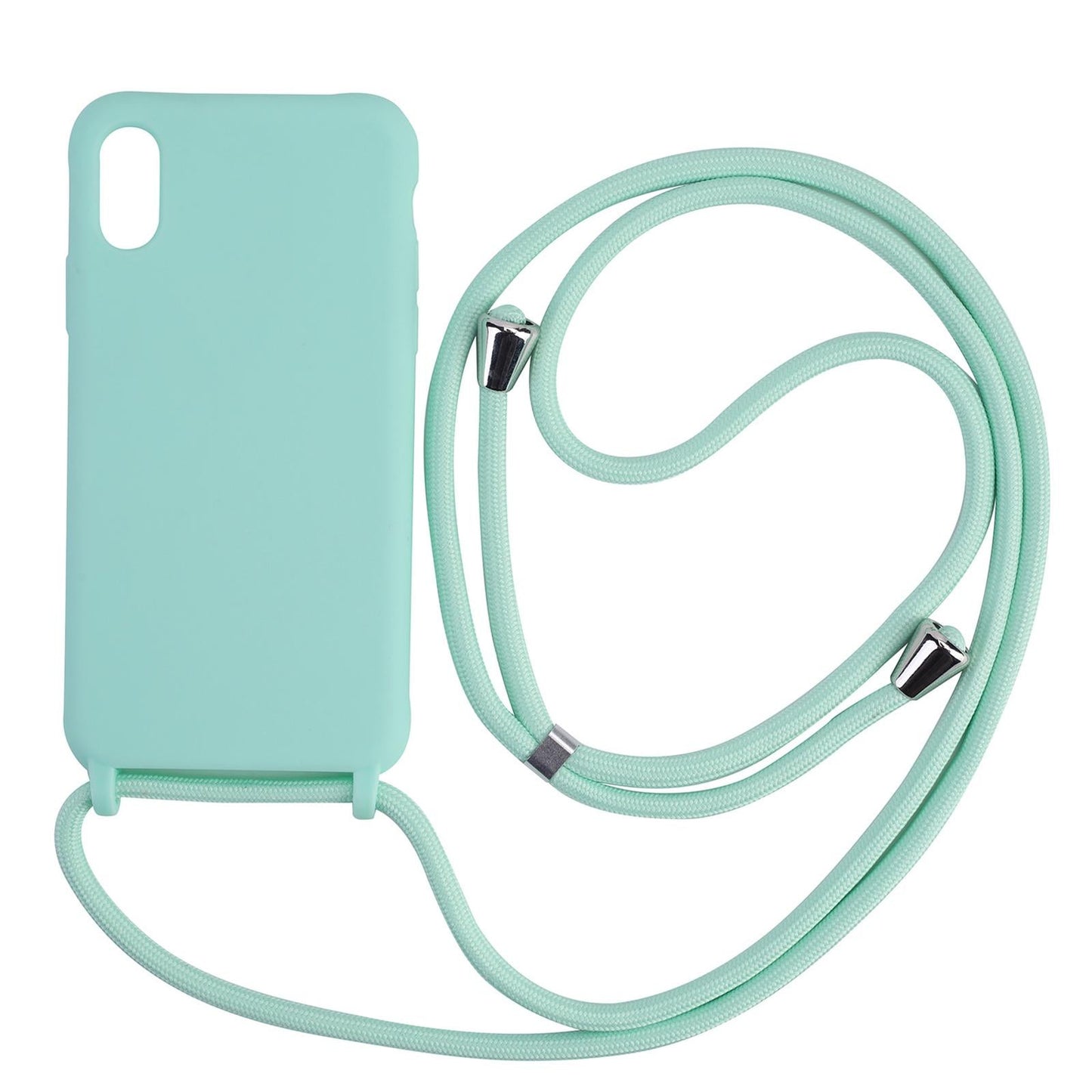 Phone Shell with Lanyard Set for Smartphones for Phone 12Pro Max Light Green