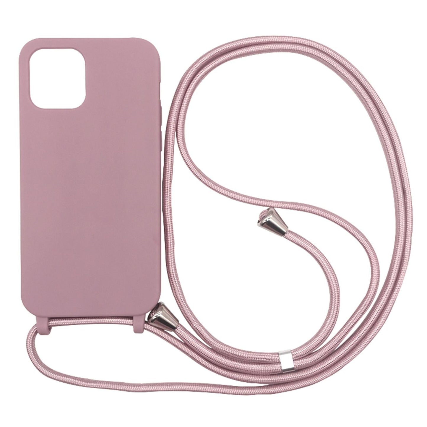 Phone Shell with Lanyard Set for Smartphones for Phone 11  Matt Pink