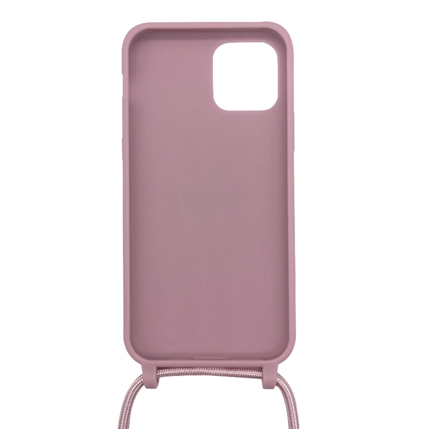 Phone Shell with Lanyard Set for Smartphones for Phone 12Pro  Matt Pink