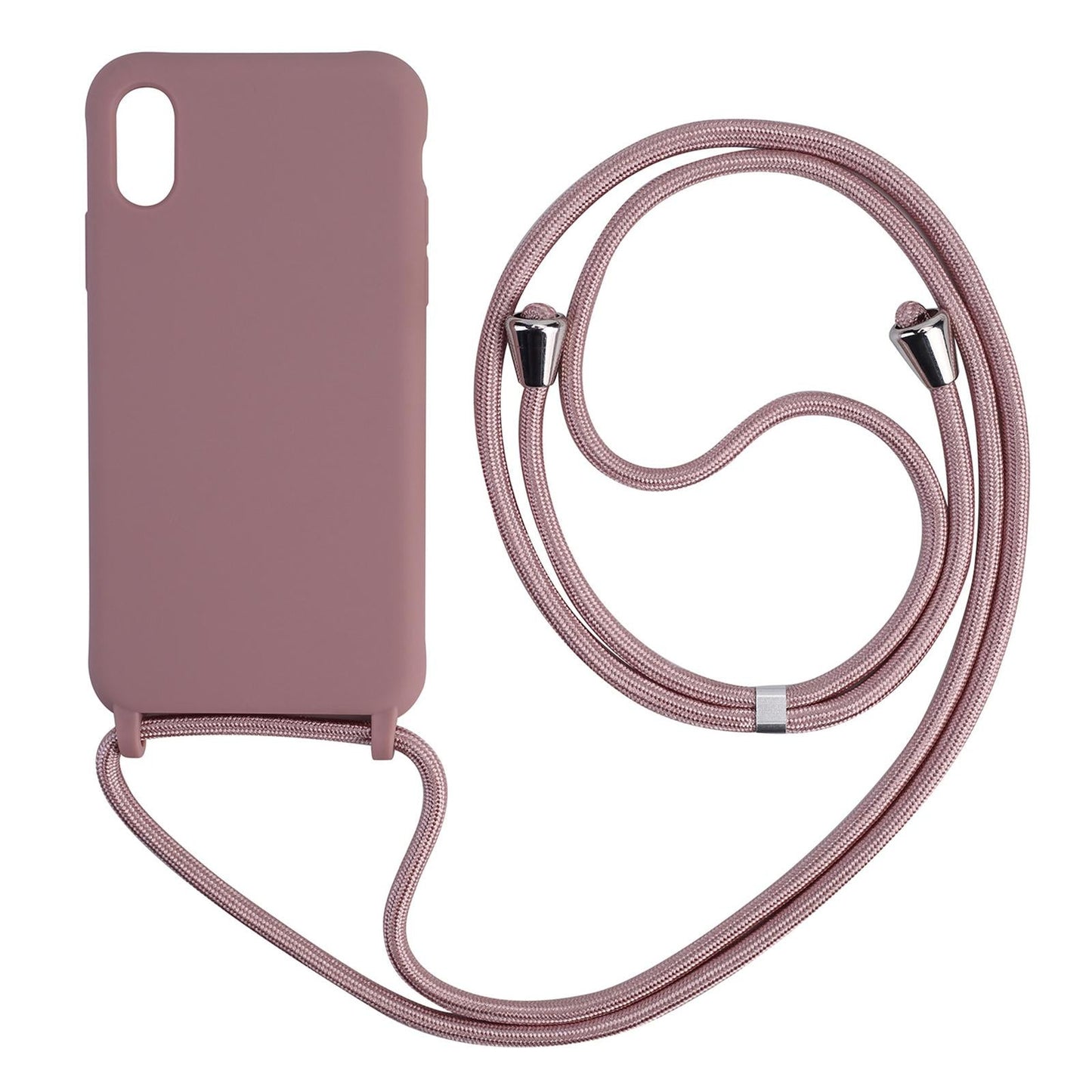 Phone Shell with Lanyard Set for Smartphones for Phone 12Pro Max Matt Pink