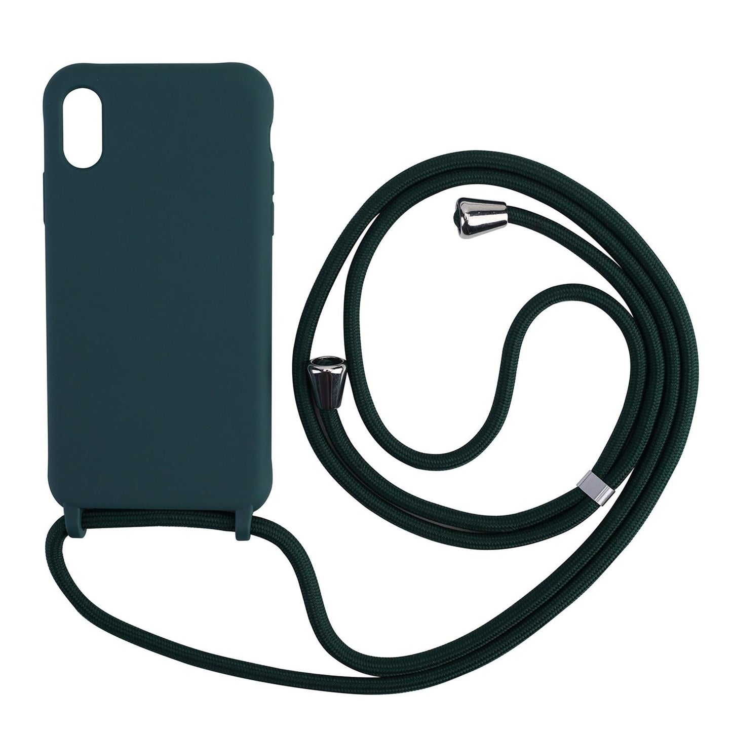 Phone Shell with Lanyard Set for Smartphones for Phone 12Pro Max Dark Green