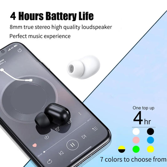Single Bluetooth 5.0 Earbud Wireless Earphone Headset Headphone with Mic Black