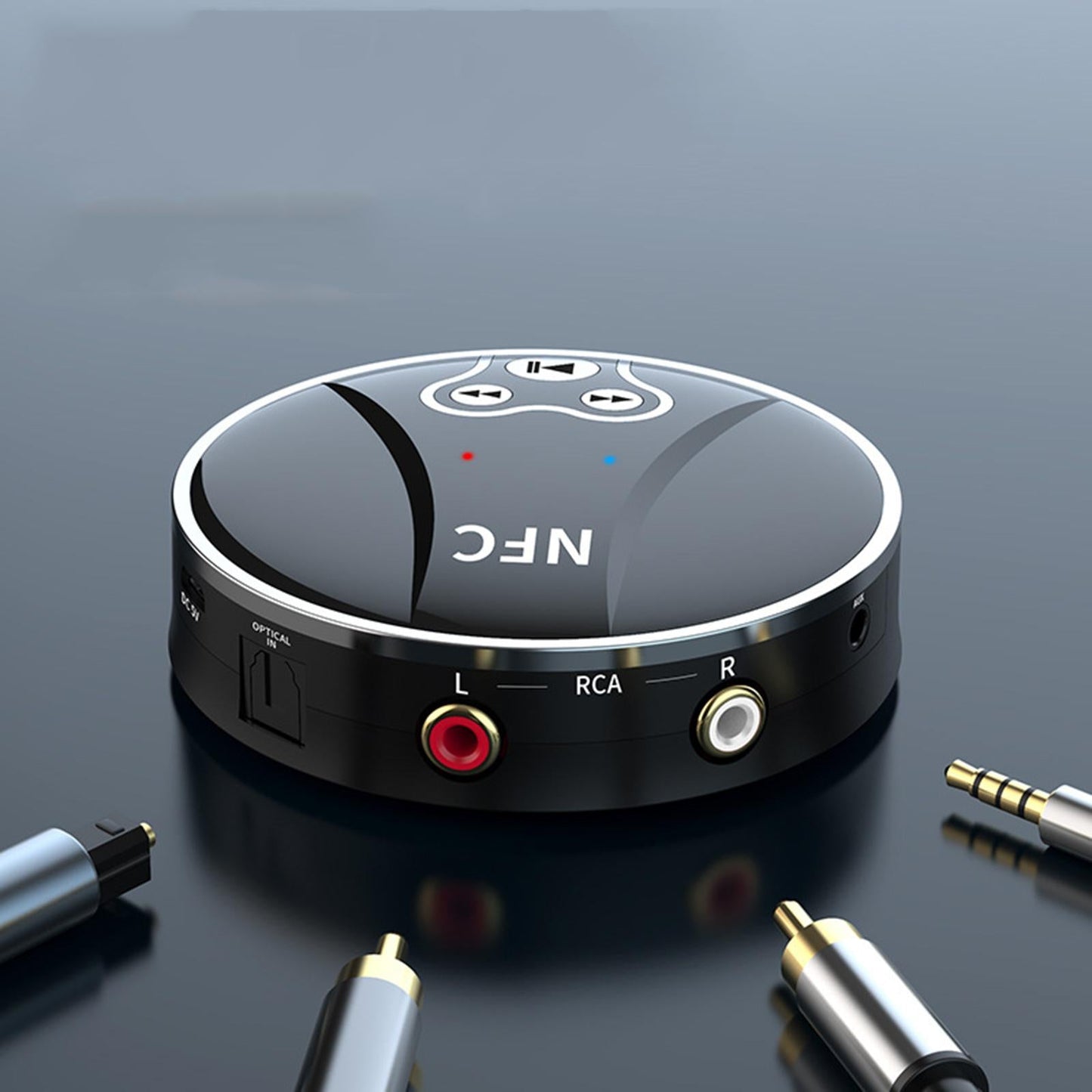 Mini Transmitter Receiver Bluetooth 5.0 NFC Audio Adapter for Car Speaker