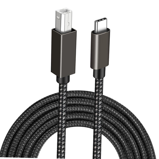 Printer Cable Line A Male to B Male High Speed Cord Black  Type-C 2m