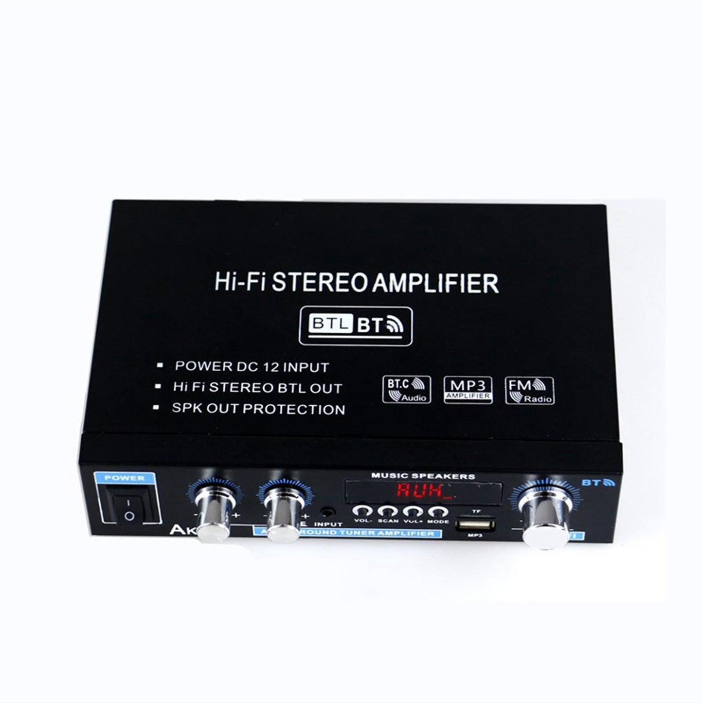AK35 90W + 90W Audio Power Amplifier Speaker Amp 2-Channel for Car MP3 EU