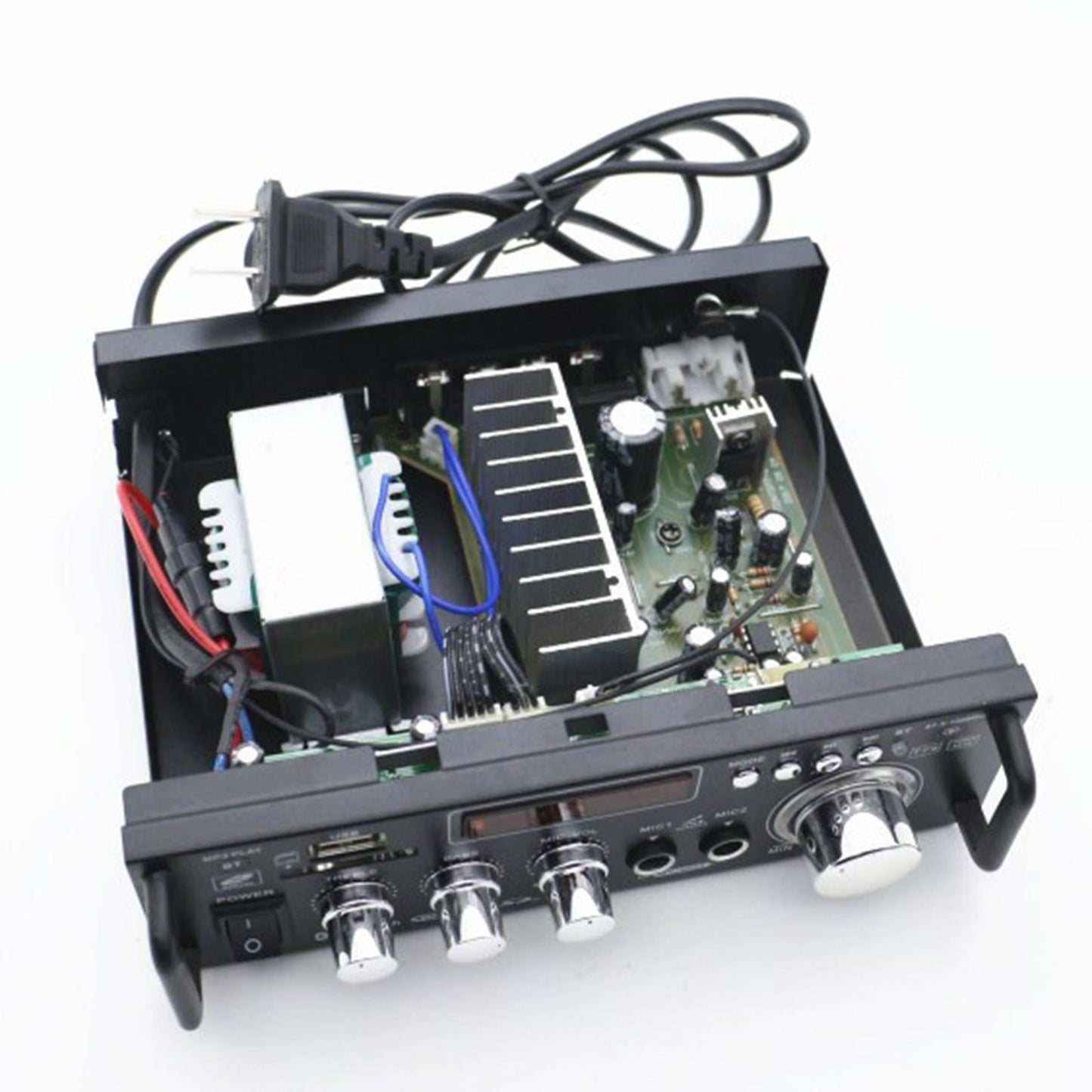 Mini 600W Bluetooth Car Audio Power Amplifier 12V 220V Receiver Speaker Amp