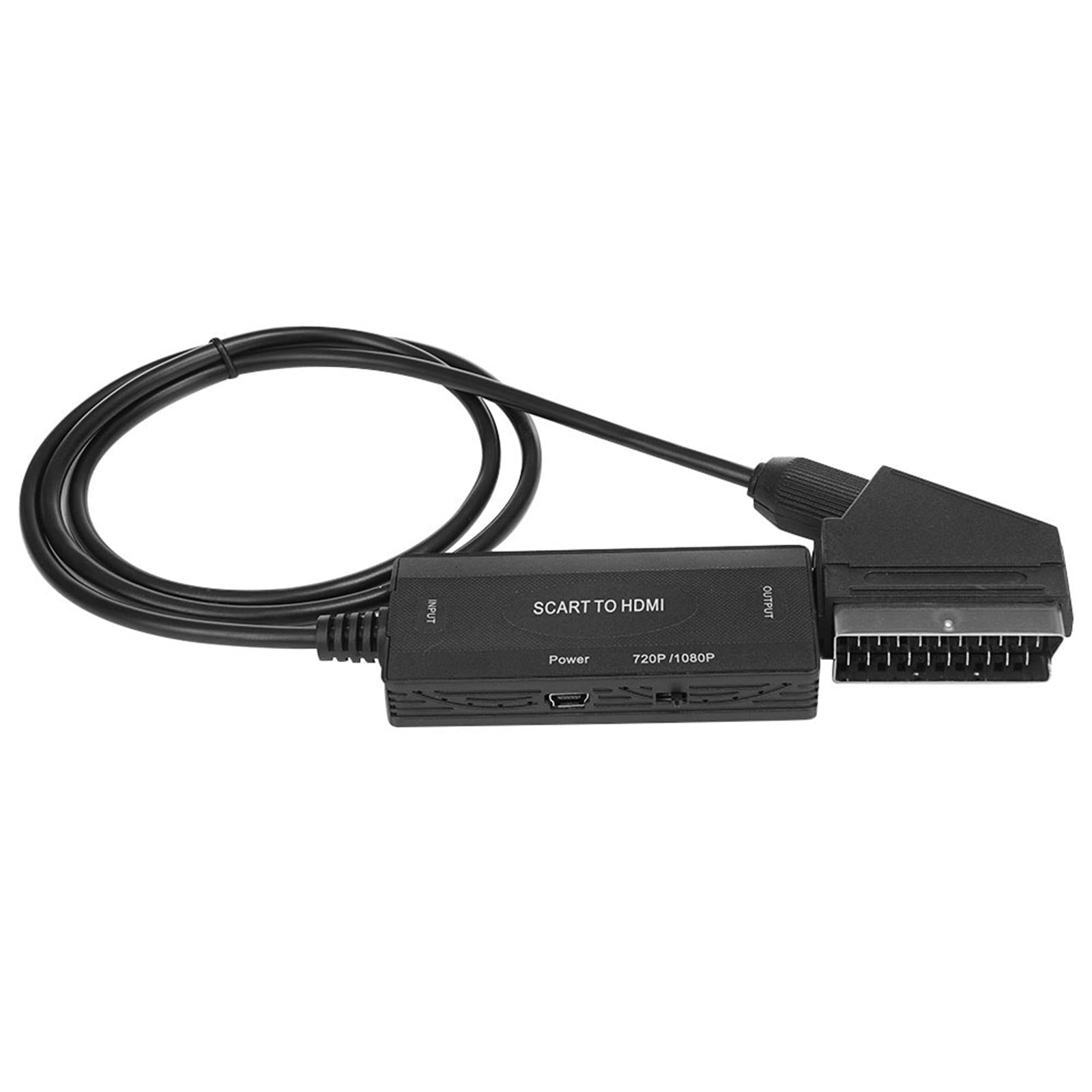 Mini Universal Scart to HDMI Converter Video Adapter for HD TV Plug and Play