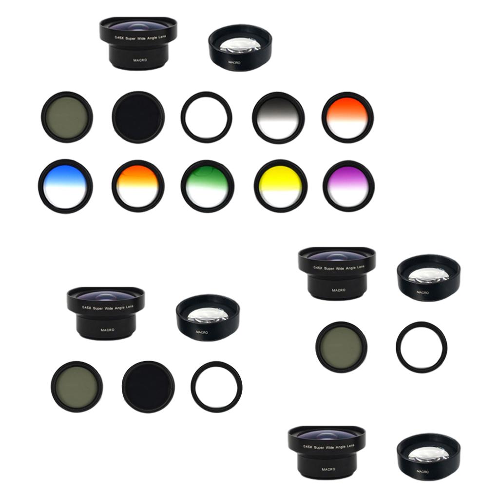 Clip On Moble Phone Lens Set Anti Distortion for Most Smartphones 12 In 1