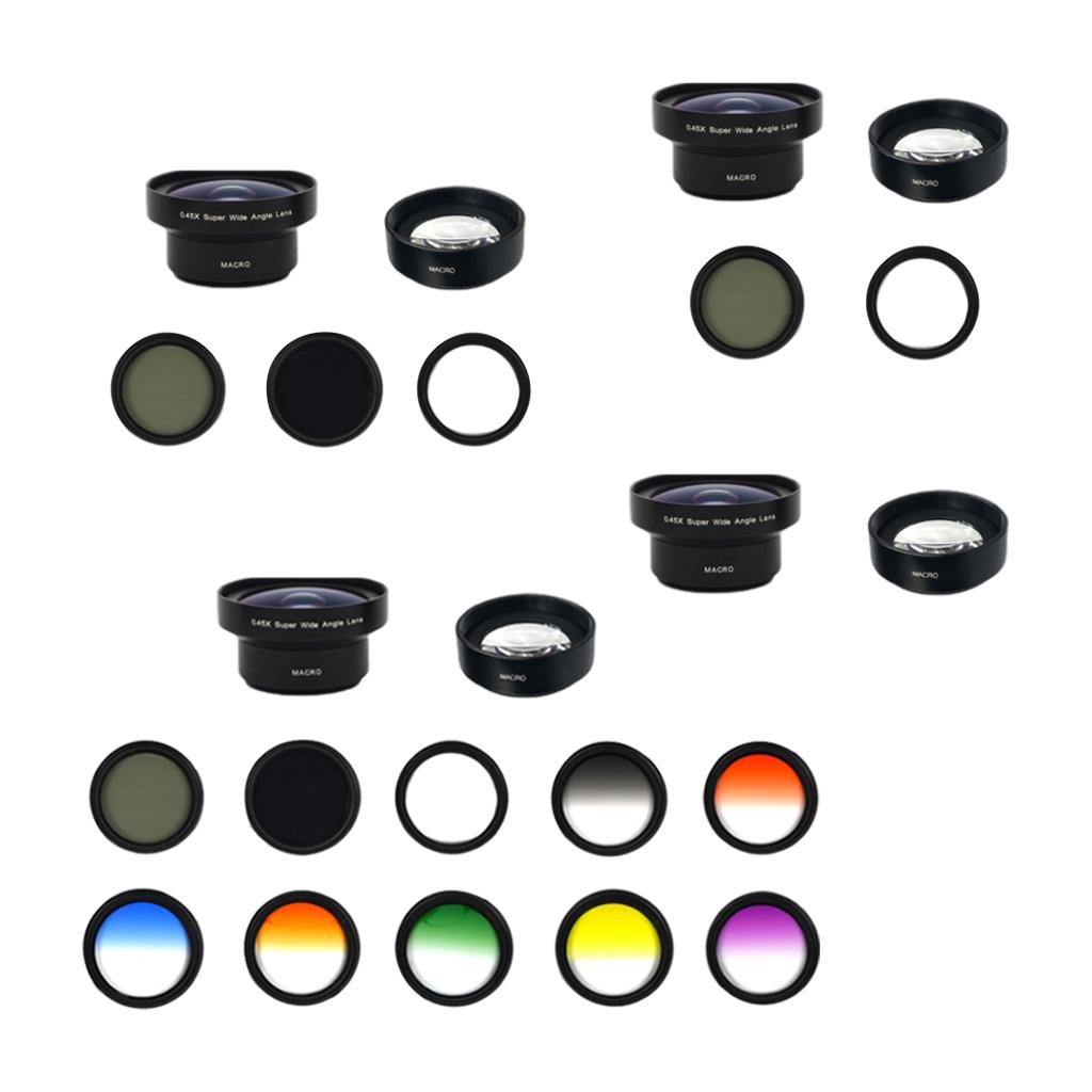 Clip On Moble Phone Lens Set Anti Distortion for Most Smartphones 12 In 1