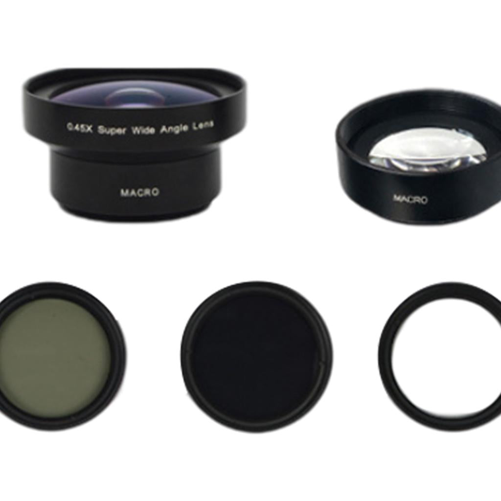 Clip On Moble Phone Lens Set Anti Distortion for Most Smartphones 5 In 1