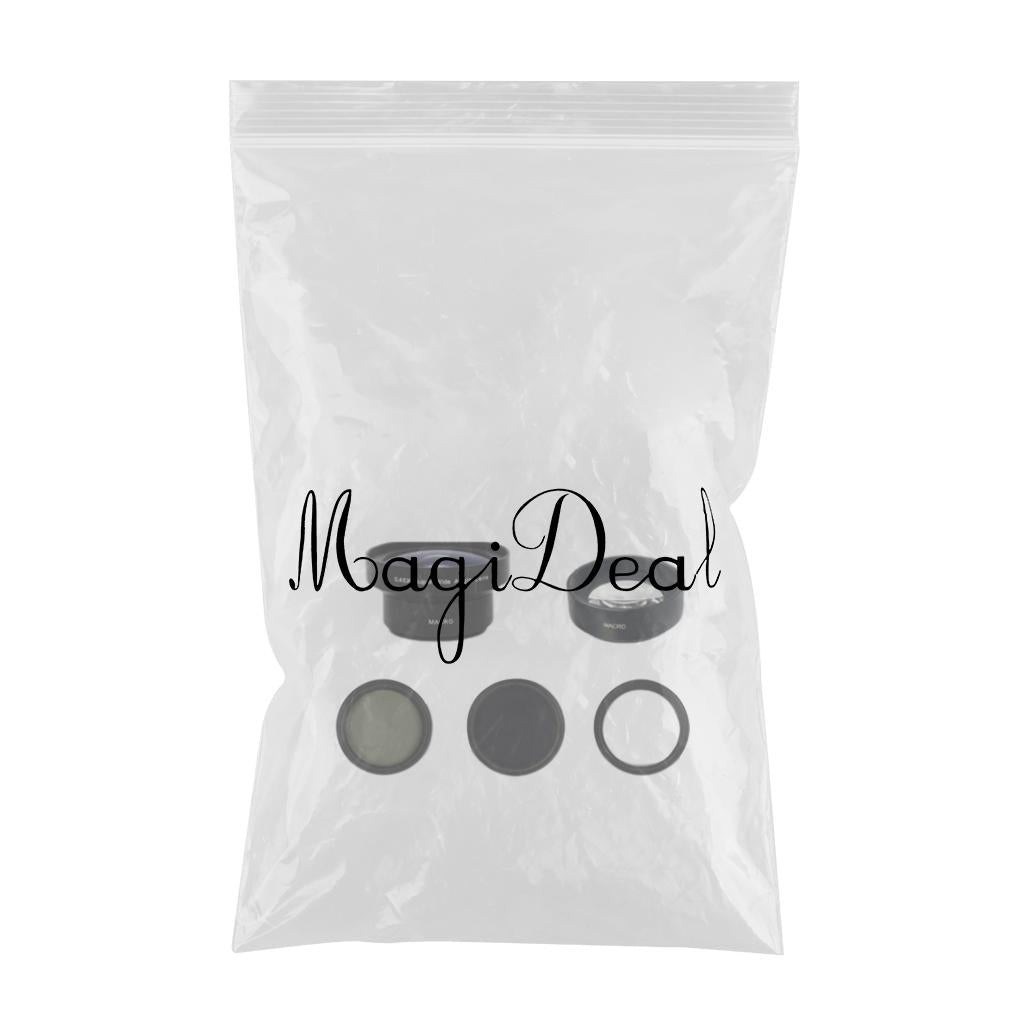 Clip On Moble Phone Lens Set Anti Distortion for Most Smartphones 5 In 1