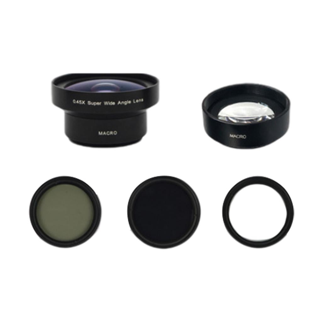 Clip On Moble Phone Lens Set Anti Distortion for Most Smartphones 5 In 1