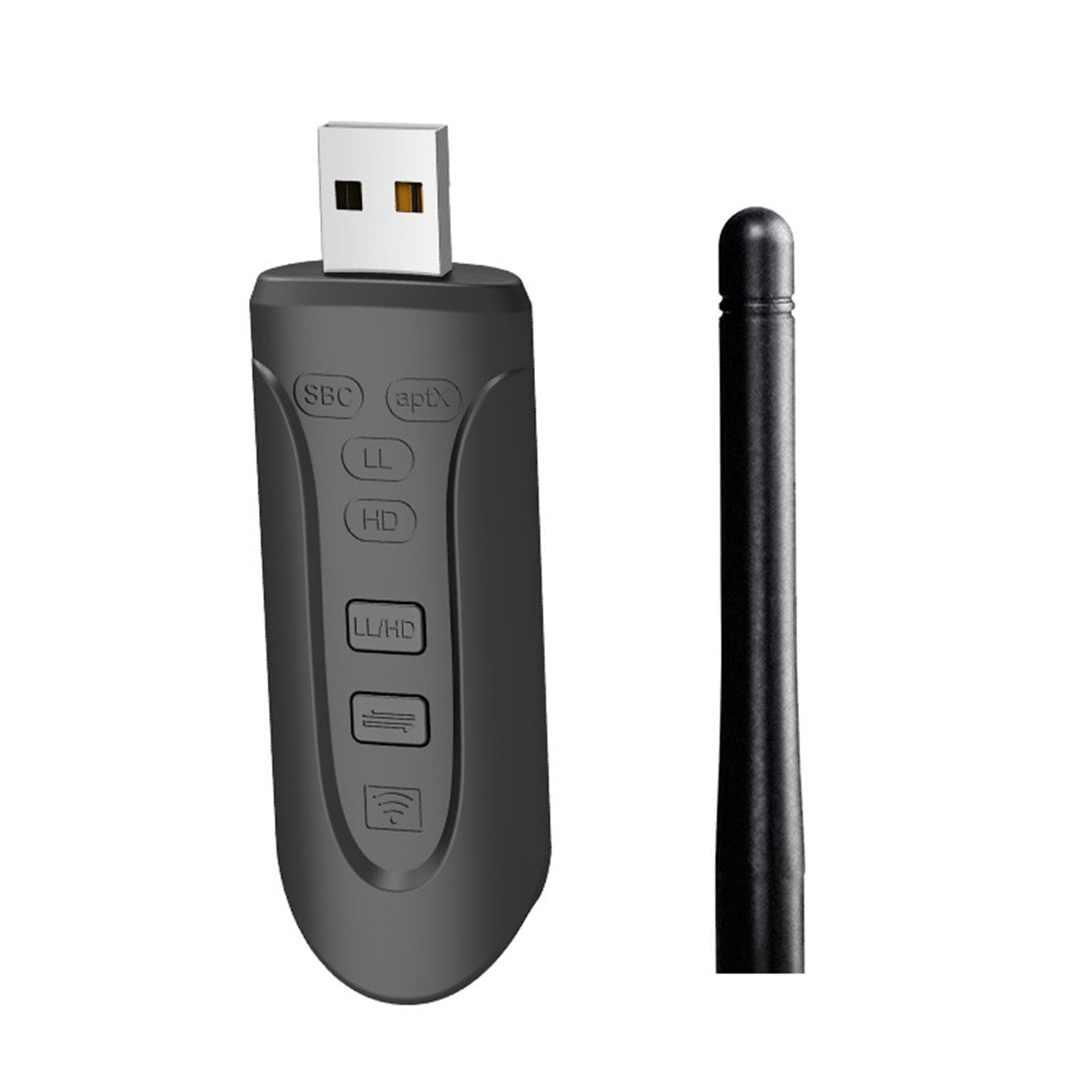 Bluetooth 5.0 Transmitter USB Dongle AptX HD/LL 3.5mm AUX RCA Adapter for TV