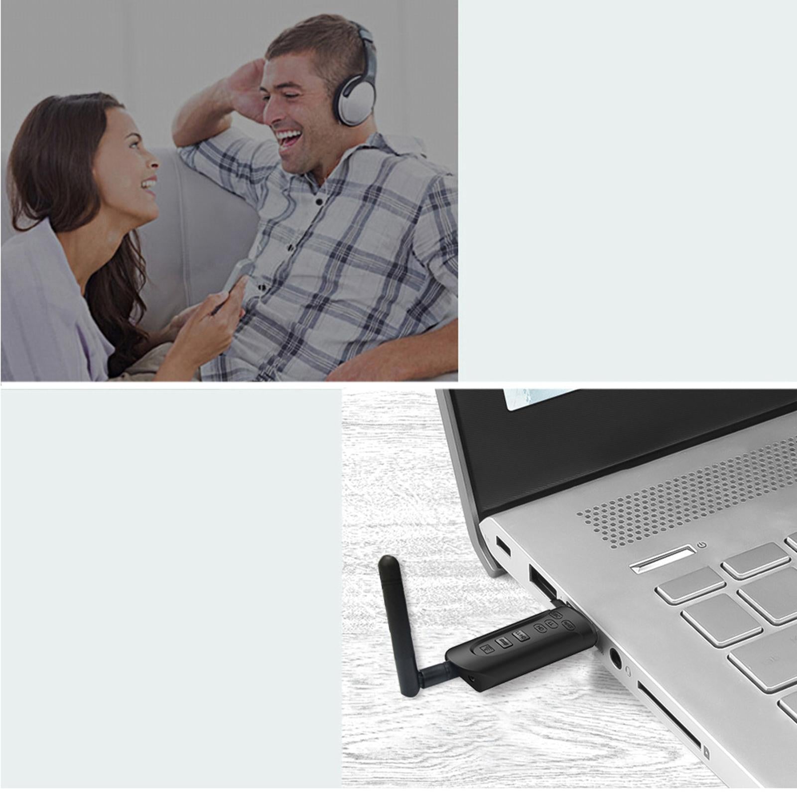 Bluetooth 5.0 Transmitter USB Dongle AptX HD/LL 3.5mm AUX RCA Adapter for TV