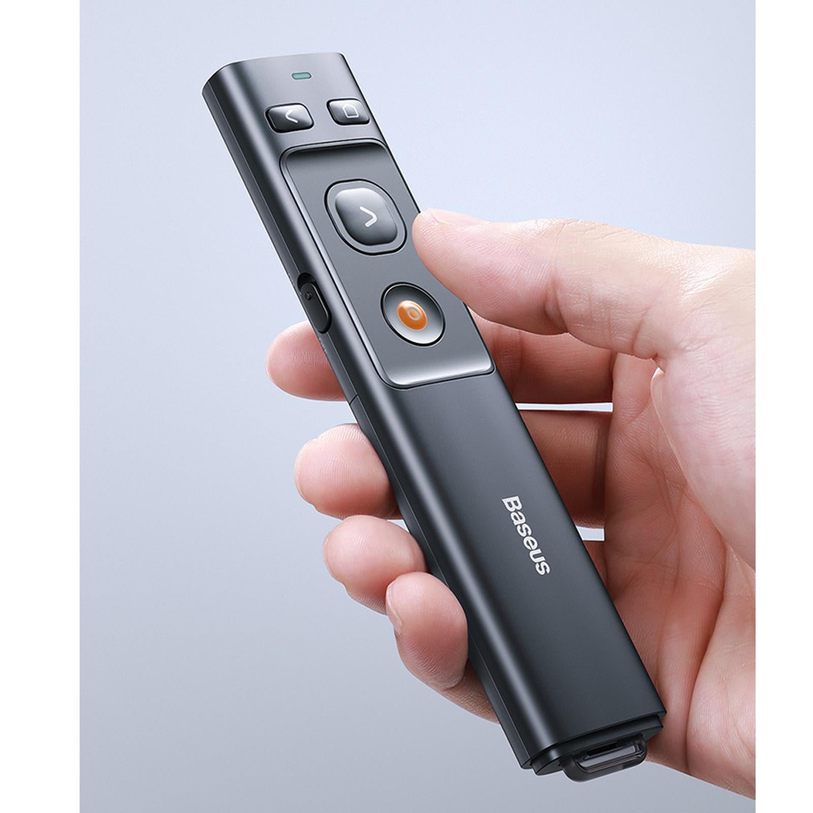 Wireless Presenter USB+Type-C PPT Clicker Pen Lasers Pointer Battery P ...