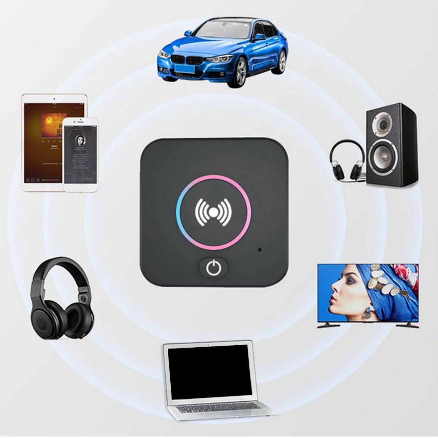Bluetooth 5.0 Transmitter Receiver Adapter for Home Stereo Music System