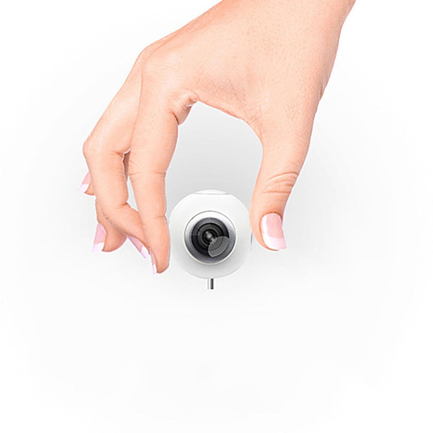 360 Camera Panoramic HD Shooting Selfie Wide Videcam for Outdoor cam White