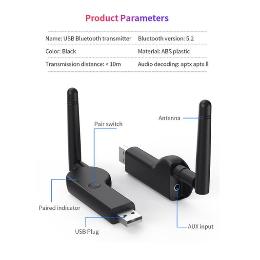 3.5mm AUX Transmitter Wireless Music Adapter Wireless Adapter for Phones