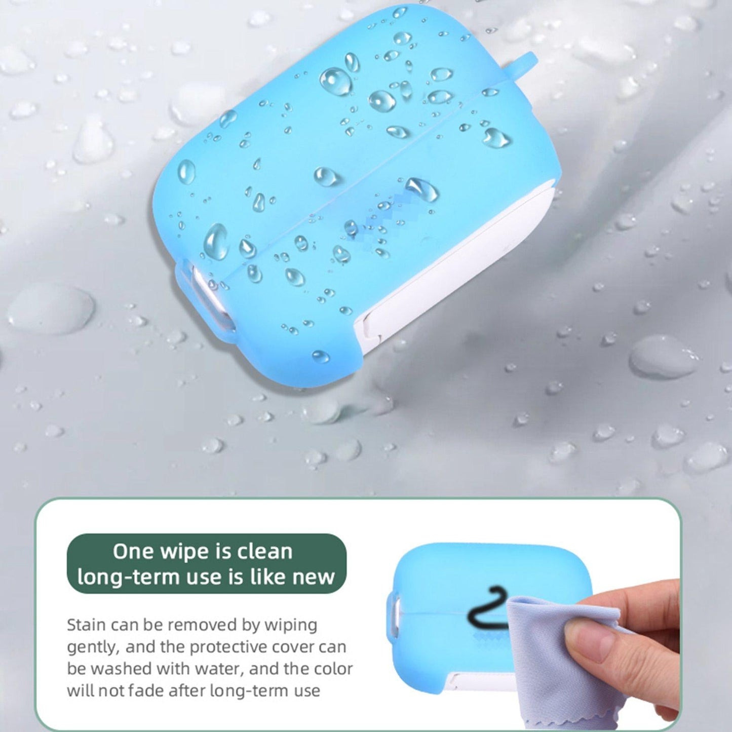 Silicone Protective Cover Case for Insta360 GO2 Camera Blue Charging case