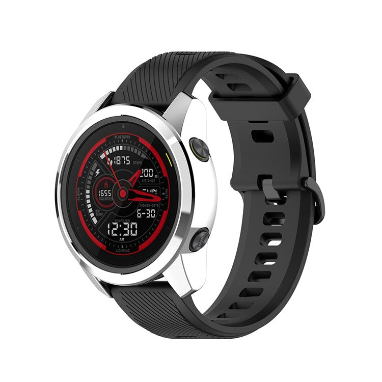 Electroplating Case for Garmin Forerunner745 TPU Smart Watch Protective Frame - Silver
