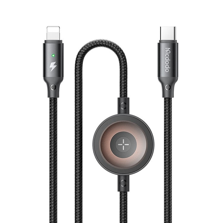 MCDODO CA-5680 2-in-1 Data Cable Type-C to iP + Watch Wireless Charger 36W 1.5m